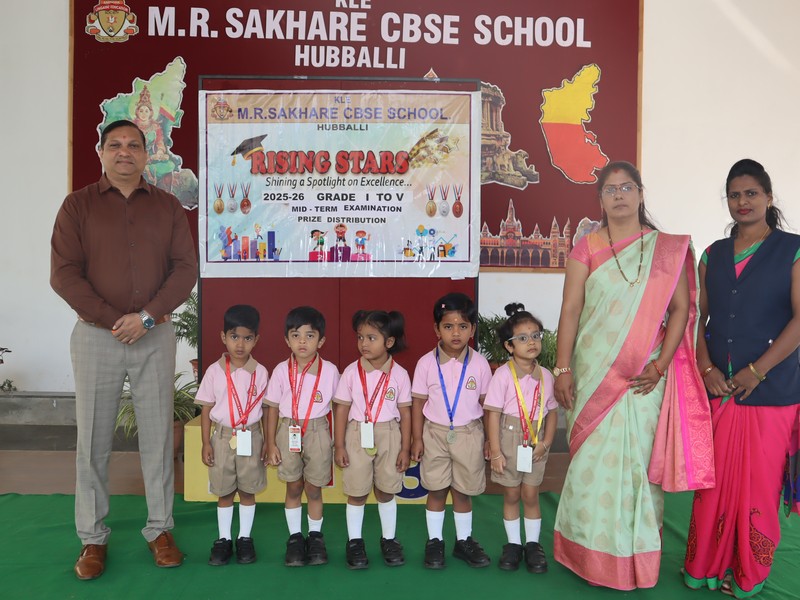 Top Academic Performers – Mid Term Examination 2025–26 (UKG–5)