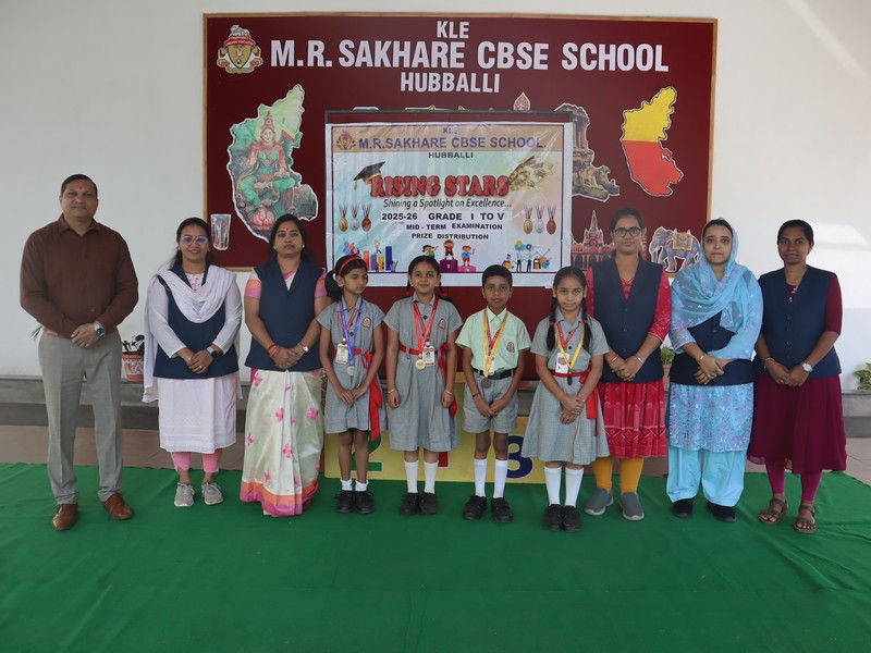 Top Academic Performers – Mid Term Examination 2025–26 (UKG–5)