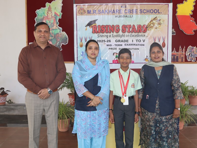 Top Academic Performers – Mid Term Examination 2025–26 (UKG–5)