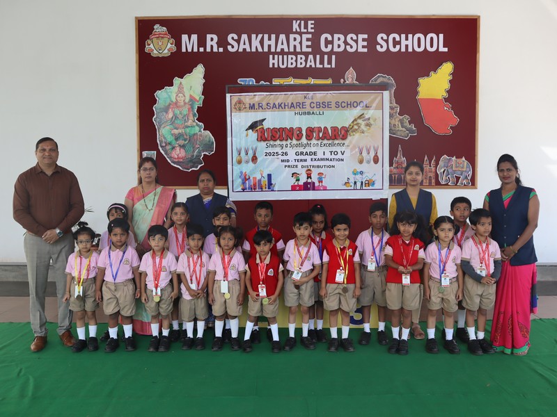 Top Academic Performers – Mid Term Examination 2025–26 (UKG–5)