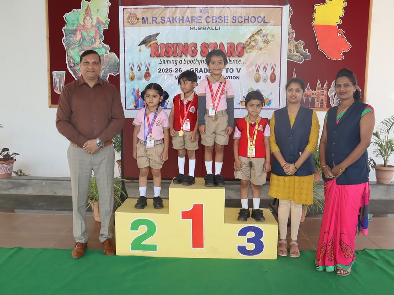 Top Academic Performers – Mid Term Examination 2025–26 (UKG–5)