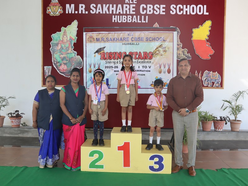 Top Academic Performers – Mid Term Examination 2025–26 (UKG–5)