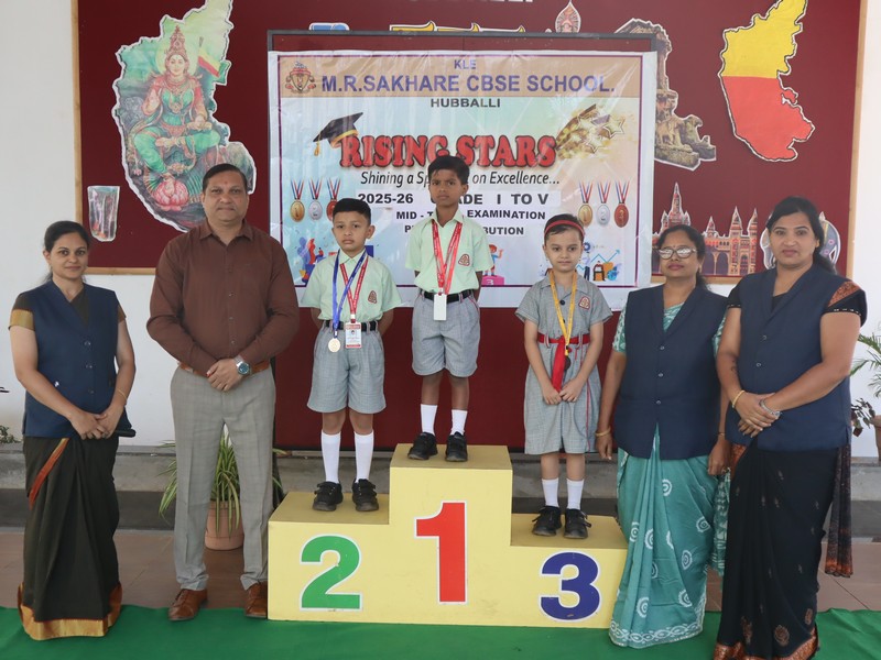 Top Academic Performers – Mid Term Examination 2025–26 (UKG–5)