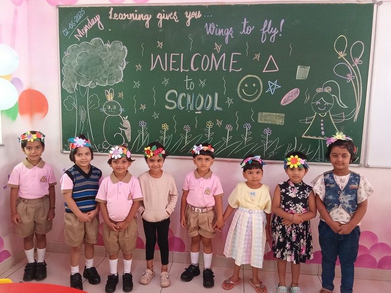 A Grand Welcome Back at KLE M.R. Sakhare CBSE School!