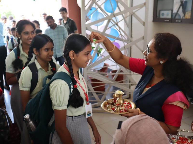 A Grand Welcome Back at KLE M.R. Sakhare CBSE School!