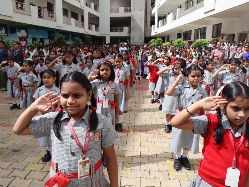 A Grand Welcome Back at KLE M.R. Sakhare CBSE School!