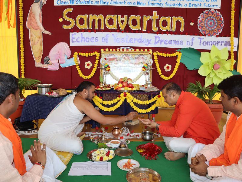 Saraswati Pooja Celebration with Out 10th Grade Students
