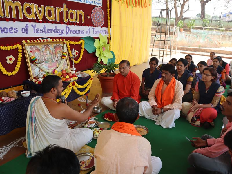 Saraswati Pooja Celebration with Out 10th Grade Students