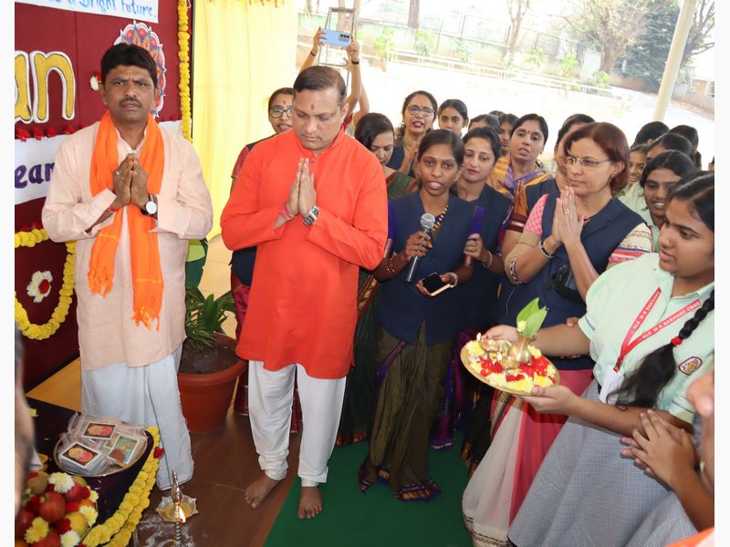 Saraswati Pooja Celebration with Out 10th Grade Students