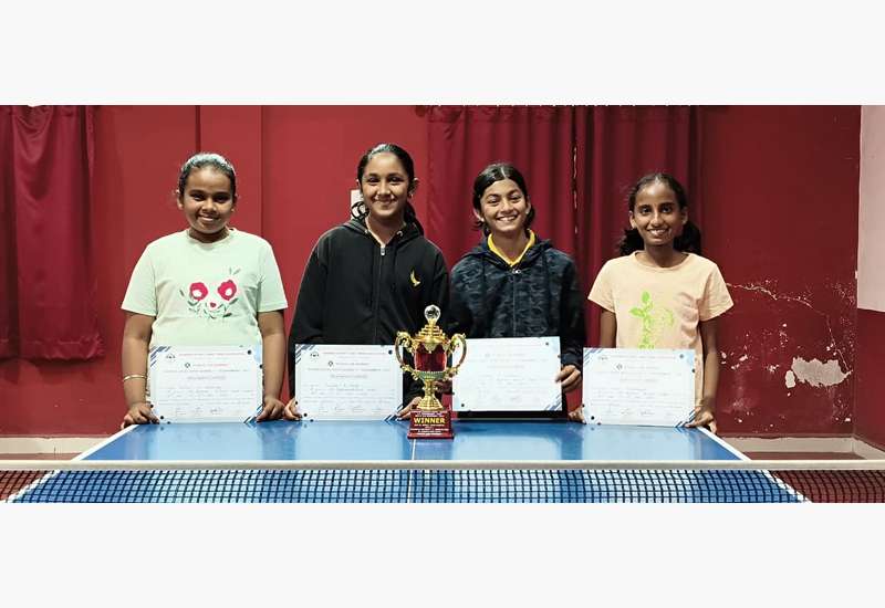 Glorious Victory at Dharwad District Level Inter-School Table Tennis Tournament