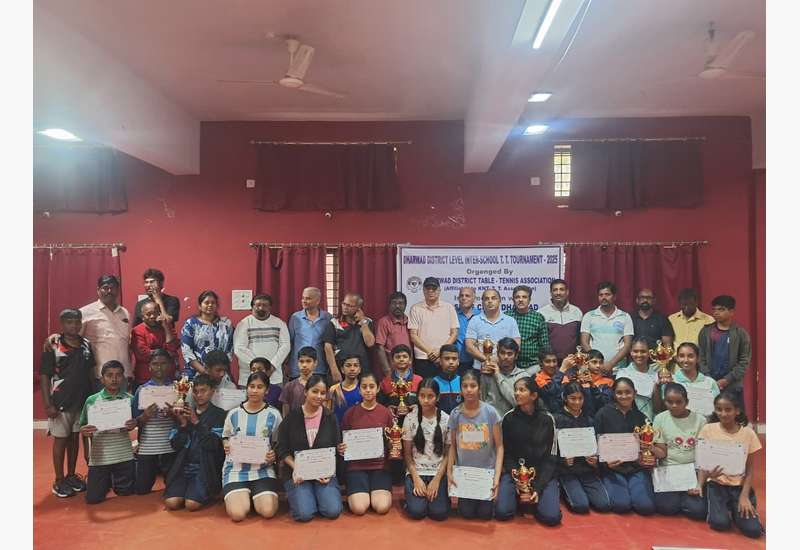 Glorious Victory at Dharwad District Level Inter-School Table Tennis Tournament